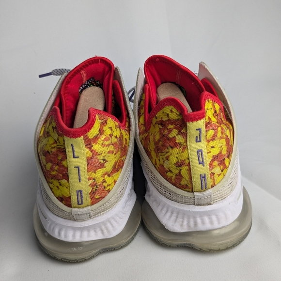 NIKE LeBron 19 Low Magic Fruity PEBBLES Men Shoes Size 13 White Red And Yellow - Picture 6 of 16